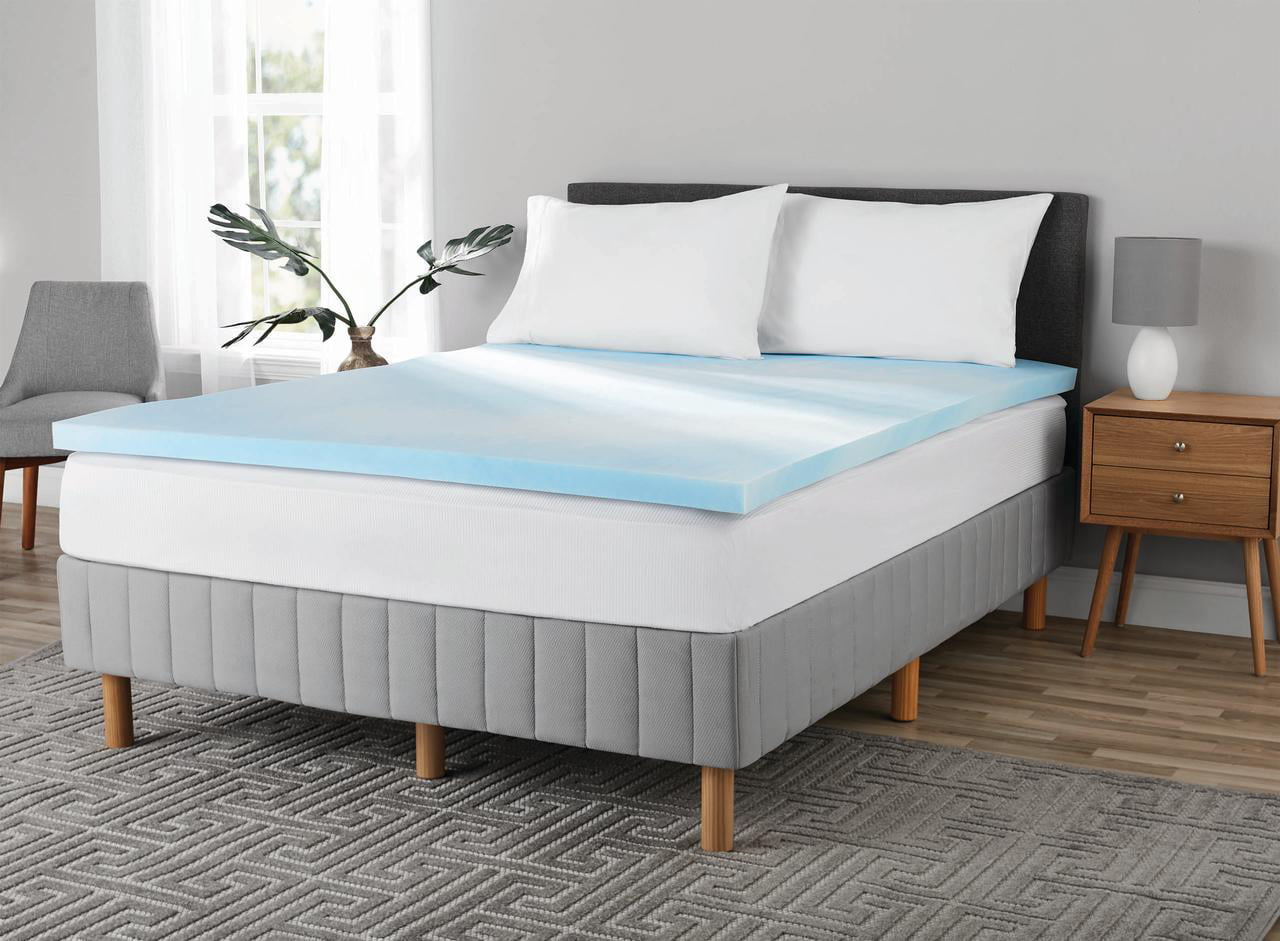 Mainstays 1.5” 7-Zone Memory Foam Mattress Topper, Full 