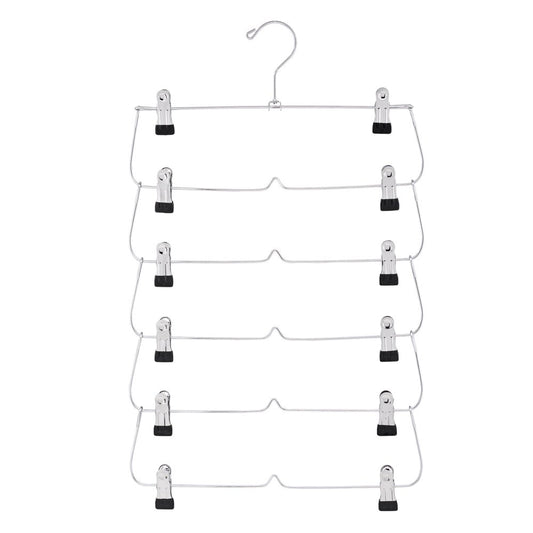 Mainstays 6-Tier Pant & Skirt Hanger, Heavy Duty Metal, Space Saving